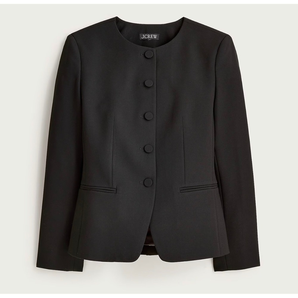 J. CREW Cora lady jacket in four-season stretch black size 2